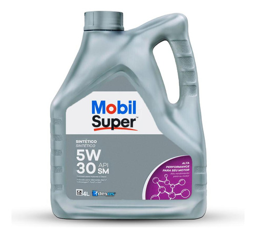 Óleo Mobil Super 5w30 Sintético Sn Dexos2 Para Dpf 4 Litros