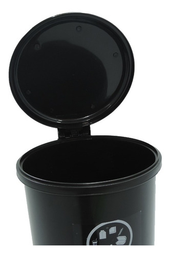 Papelera De Pedal 13 L (luxury) - Unidad  Color Negro