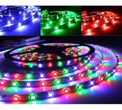 Fita Led 5m Ultra Rgb 3528 Prova D'agua + Controle + Fonte 110v/220v (bivolt)