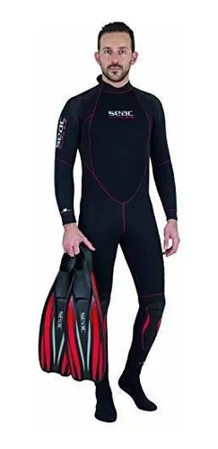 Aletas De Buceo Seac F100 Pro (rojo, Talla 42/43)