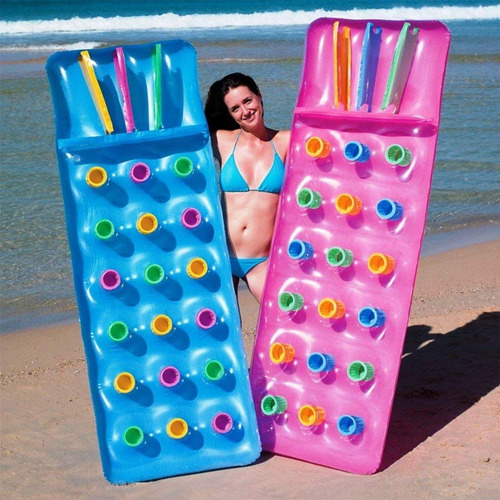 Colchoneta Inflable Bestway C/ Almohada Pileta Multicolor
