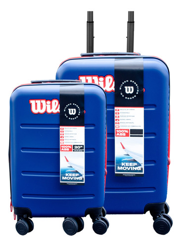 Set 2 Maletas De Viaje Wilson Carry On Madrid Azul