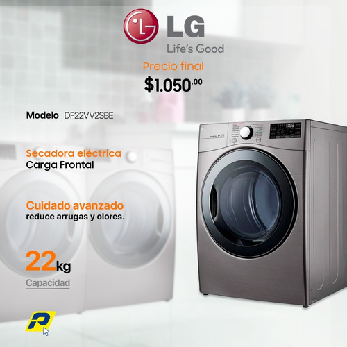 Imagen 7 de 9 de LG 22kg Secadora Eléctrica Carga Frontal - Silver (wi-fi)