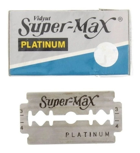 Imagen 1 de 9 de Hojas De Afeitar Super Max Platinum X 5 Unidades - Eco