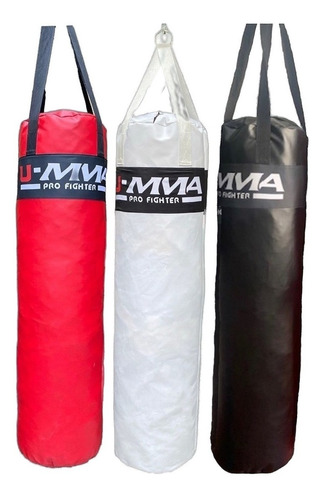 Bolsa Boxeo Umma 1,80 Lona Gruesa Mma Box Universomma Blanca