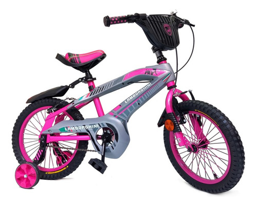 Bicicleta Carrozada Rosa Rodado 16 Tun Tunishop Tamaño Del Cuadro 16