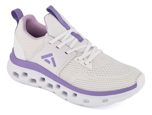 Tenis Deportivo Andrea Ligero De Textil Mujer Blanco