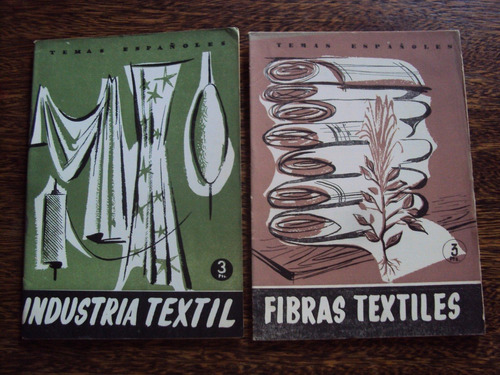 Lote X2 Temas Españoles Industria Textil Y Fibras Textiles
