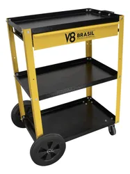 Comprar Carrinho Ferramentas Mecânico Oficina Com Gaveta Até 120 Kg Cor Amarelo no Mercado Livre