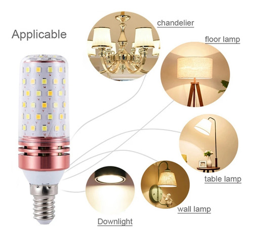 E27 E14 Bombilla Led De Maíz 60leds Smd 2835 Luces De Vela