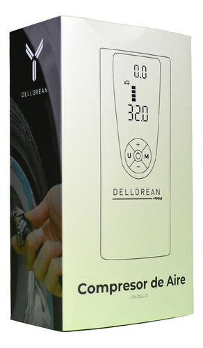 Mini Compresor Inflador Dellorean Automatico Moto Auto Usb Color Negro Fase Eléctrica Monofásica