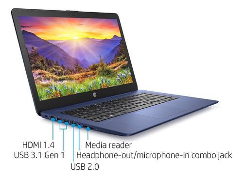 Hp Stream Azul 14 Celeron N4000 4gb De Ram 64gb Ssd Ob