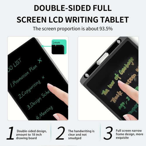 Ea Tableta De Escritura Lcd Yolipuli Fu De Doble Cara De