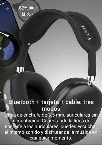 Vanir Audífonos Inalámbricos Diadema Bluetooth Con Cancelación De Ruido Ai, Audifonos Gamer, Con Micrófono, Sonido Hd Y Batería 42h, Compatibles Con iPhone, Android Y Pc, Top 10 Mejores Audífonos