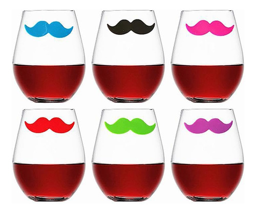 Marcadores De Copas De Vino De Silicona Para San Valentn Con