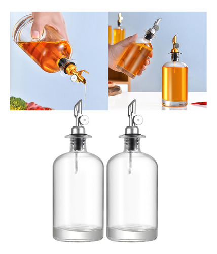 Botella De Aceite Dispensador De Aceite De Oliva Plata 500ml