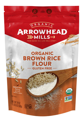Arrowhead Mills Harina De Arroz Integral Organica, Sin Glute