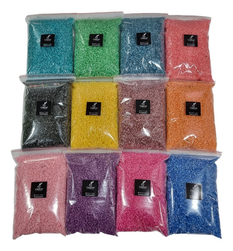 Pack Cuarzo Granulado 12 Colores 1/2 Kg C/u