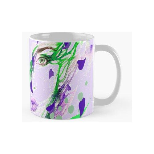 Taza Fantasy Queen Aesthetic Abstract Face, Graphic Nr 5, Ps