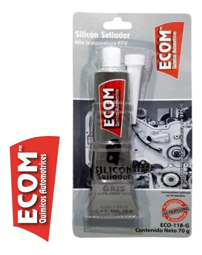 Silicon Sellador Alta Temp Rtv 70 Grms Eco118-g 1pz Ecom,
