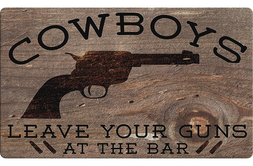 Toland Home Garden 800489 Cowboys Advertencia Alfombra De Pu