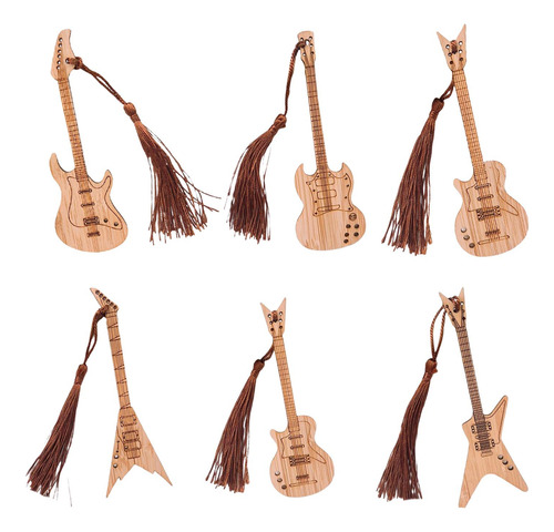 6 Marcadores De Bajo De Guitarra Con Borlas, Marcador De