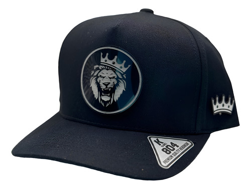 Gorra Rey Leon Placa Black Negro Unitalla Lisa