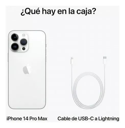 Celular Reacondicionado iPhone 14 Pro max 128Gb Plata 12 Meses De