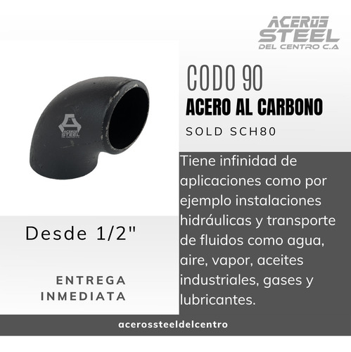 Codo Acero Al Carbono Sch80 1-1/4 Soldable