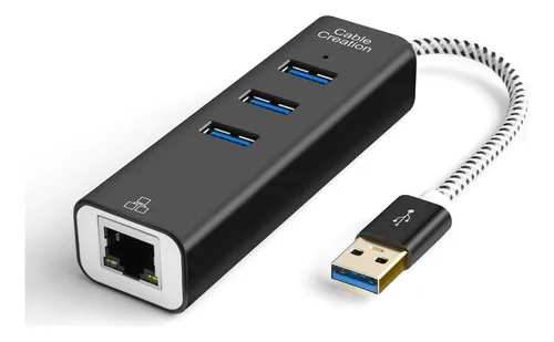 Adaptador Usb A Ethernet Cablecreation Hub Usb 3.0 De 3 Puer