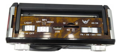 Radio Retrô Portátil Bluetooth Com Relógio Analógico Altomex