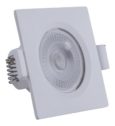 10 Luminária Spot Embutir 3w Quad. Luz Fria Neutra Ou Quente Cor Branco-Frio 6500K 110V/220V