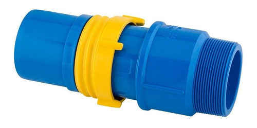 6 Conexões Adaptador Macho De Irrigaçã  2 Pol. Azul Pvc