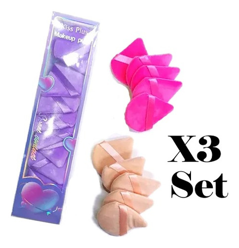 Set 10 Borlas Triangulares Para Polvo Kiss Plus