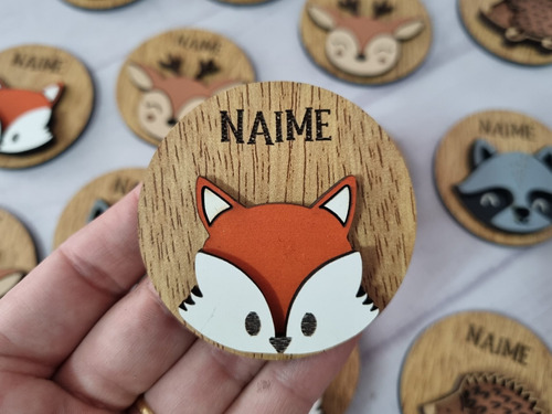 Imanes Souvenir Zorritos X15 Personalizados De Madera