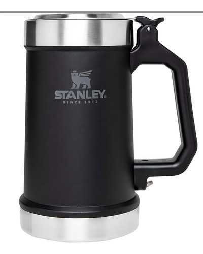 Taza térmica Stanley con tapa abridora, color negro mate, 709 ml