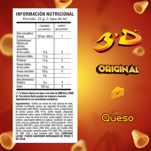 Imagen 2 de 3 de 3ds Mega Queso X 92 Gr | Snacks Pepsico Picadas Cumpleaños