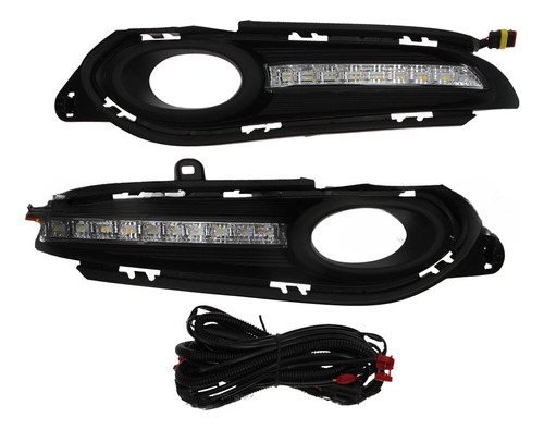 Kit Rejilla Tapas Laterales Honda Hr-v 2015 A 2018 Drl Led