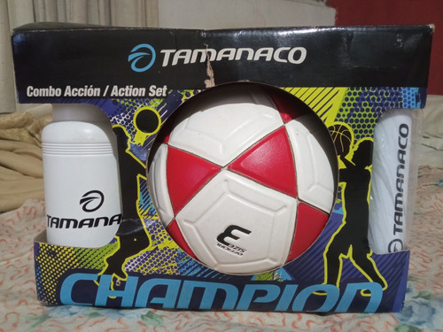 Balón De Fútbol Tamanaco + Termo + Bomba 