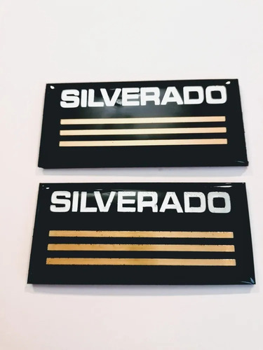 Par Emblemas Laterales Cc Chevrolet Silverado 1984 - 1998 Negro