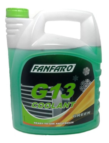 Refrigerante Fanfaro 5l. Verde 50/50 Diluido Anticongelante