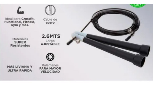Imagen 3 de 7 de Soga De Saltar Entrenamiento Speed Rope X10 Unidades