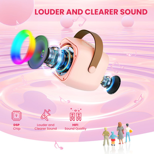 Mini Altavoz Bluetooth Para Niños, Máquina De Karaoke Beilih