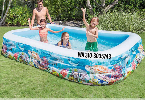 Piscina Extragrande Niños Adultos + Inflador 3.05x1.83×56
