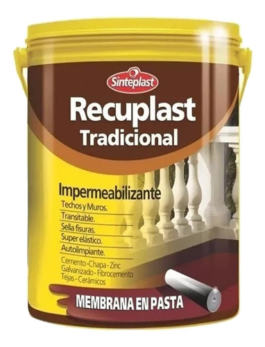 Recuplast Tradicional Membrana Pasta Verde Cemento 20lts Uni