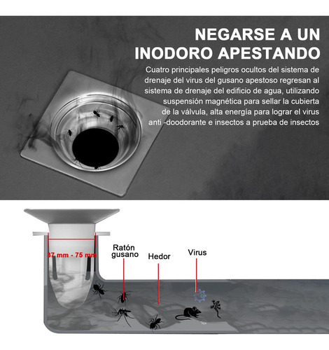 3 Pcs Alcantarillado Núcleo Drenaje Piso Anti-olor Núcleo