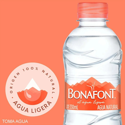 Agua Purificada Bonafont 40 Pzas De 330 Ml