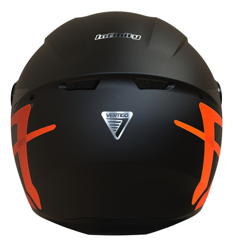 Imagen 5 de 6 de Casco Moto Integral V50 Infinity Naranja Talle M