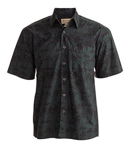 Camisa De Algodon Batik Hawaiana Tropical Cool Nights Por Jo