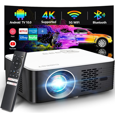 Proyector 4k Compatible Con Android Tv 10.0 5g Wifi Bluetoot